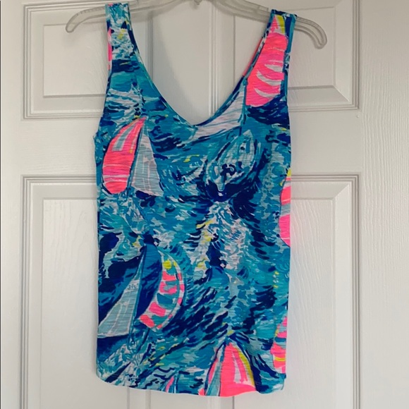 Lilly Pulitzer Tops - Lilly Pulitzer Gigi Tank in Hey Bay Bay